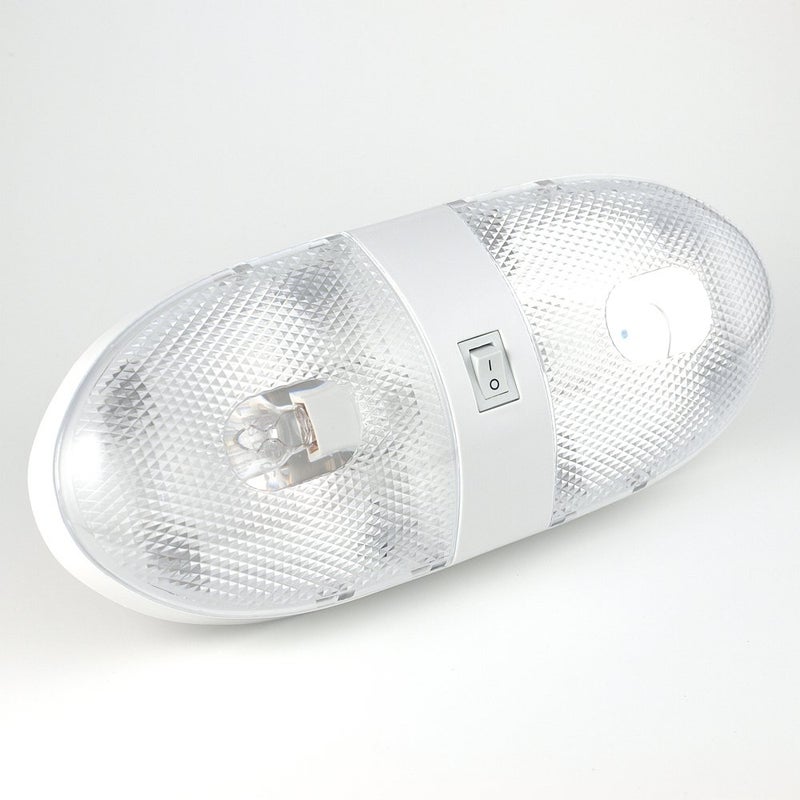 Lumitronics RV Double Ceiling Dome Light, Interior Lighting for Camper Trailer - On/Off Switch, Removable Lenses - Image 3